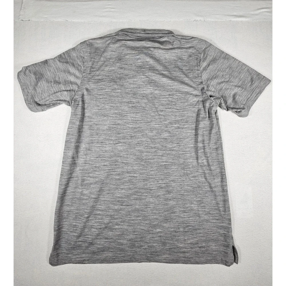 The North Face Mens Merino Wool Blend Polo Shirt Grey Short Sleeve ARNX Large‎ - Picture 9 of 10